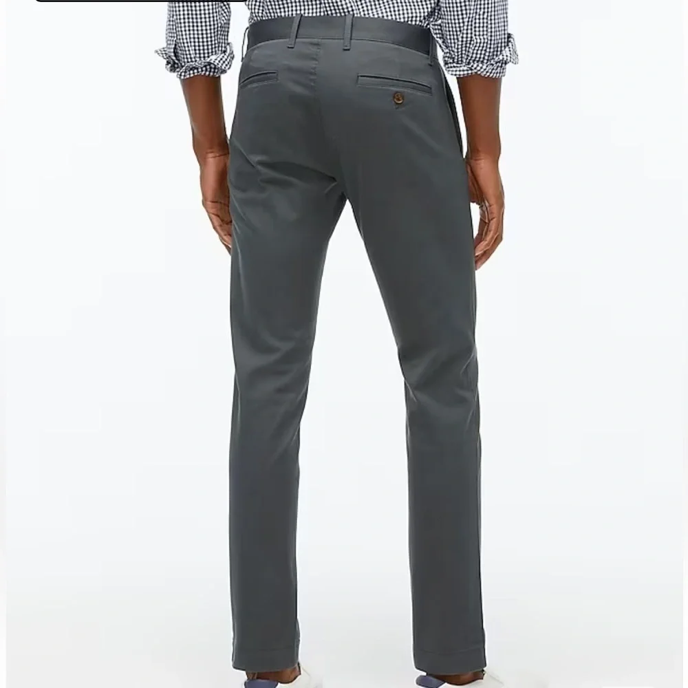 J crew Slim-fit flex chino pant tarnished metal grey
